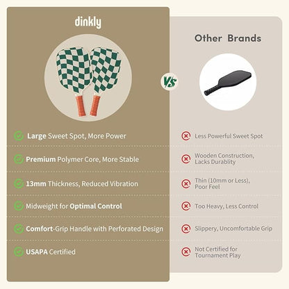 Pickleball Paddles Set of 2/4- USAPA Approved Graphite/Fiberglass Pickleball Racket, 2 Pickleball Rackets, 4 Balls and 1 Portable Carry Bag, Aesthetic Pickle Ball Set for Men Women Beginners