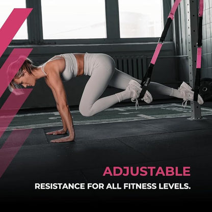 THYSOL® Resistance Trainer Pro Xtreme Straps Army | Sling Trainer Set with Adjustable Door Anchor | Fitness Home Workouts - Suitable for Travelling & for Training Indoor & Outdoor