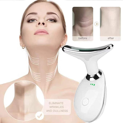 Face Neck Tool for Skin Care, Electric Neck Face Lifting Device for Wrinkle Removal (White)