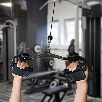 KORIKAHM Adjustable Lat Pull down Bar, Cable Machine Attachments for Gym, Home Gym Fitness T-bar Row Pulldown Attachments, Lat Pull Down Machine Wide Grip Neutral Grip Handle