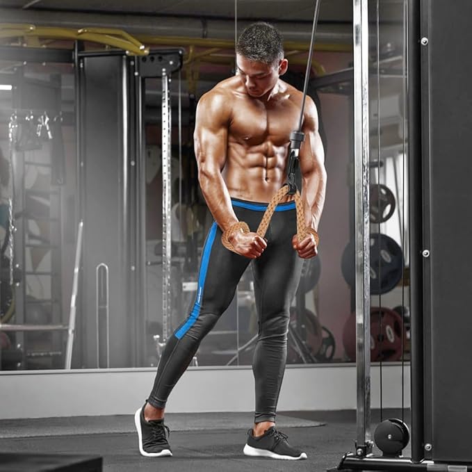 Kipika Tricep Rope 40 Inch - Heavy-Duty Nylon Gym Pull Down Rope for Cable Machine - Cable Machine Accessories for Home Gym - Cable Machine Attachments Pulley System