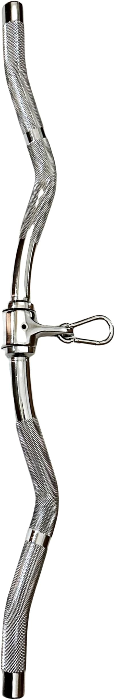 Lat Cable Machine Attachment Curl Pulldown Barbell Revolving Bar, Multi-Exerciser Cable Attachment, Solid Steel Tricep Press Down Bar with Rubber Handgrips & Revolving Hanger