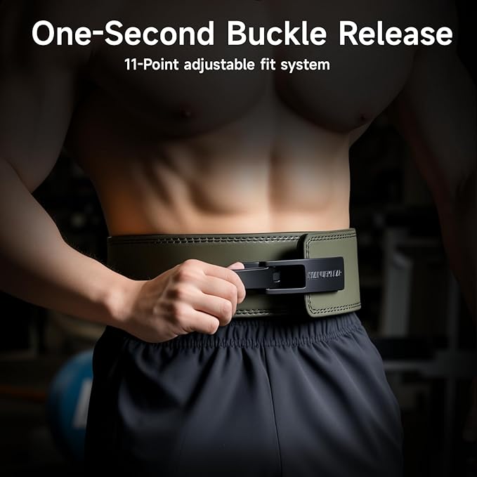 MANUEKLEAR 10mm Thick & 4inch Wide Weight Lifting Belt Lever, Lever Belt Weightlifting for Men and Women, Powerlifting Lever Gym Belt for Squat Deadlift Workout