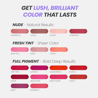 Wonderskin Wonder Blading All Day Lip Stain Peel Off Masque and Reveal Kit- Long Lasting, Waterproof Nude Lip Tint, Transfer Proof Natural Makeup Stain Kit (Whimsical)