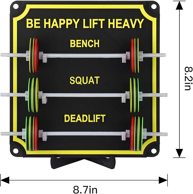Bnesi Personalized Removable Mini Barbells Tracking Board Custom Weightlifting Tracking Board with Text Customized Board for Workout Tracking Gifts for Fitness Lovers