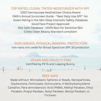 Suntegrity Tinted 5 in 1 Mineral Sunscreen for Face (SPF 30-2 oz) - Golden Light | BB Cream Moisturizer with Physical UVA/UVB Broad Spectrum Protection | Safe for Sensitive Skin