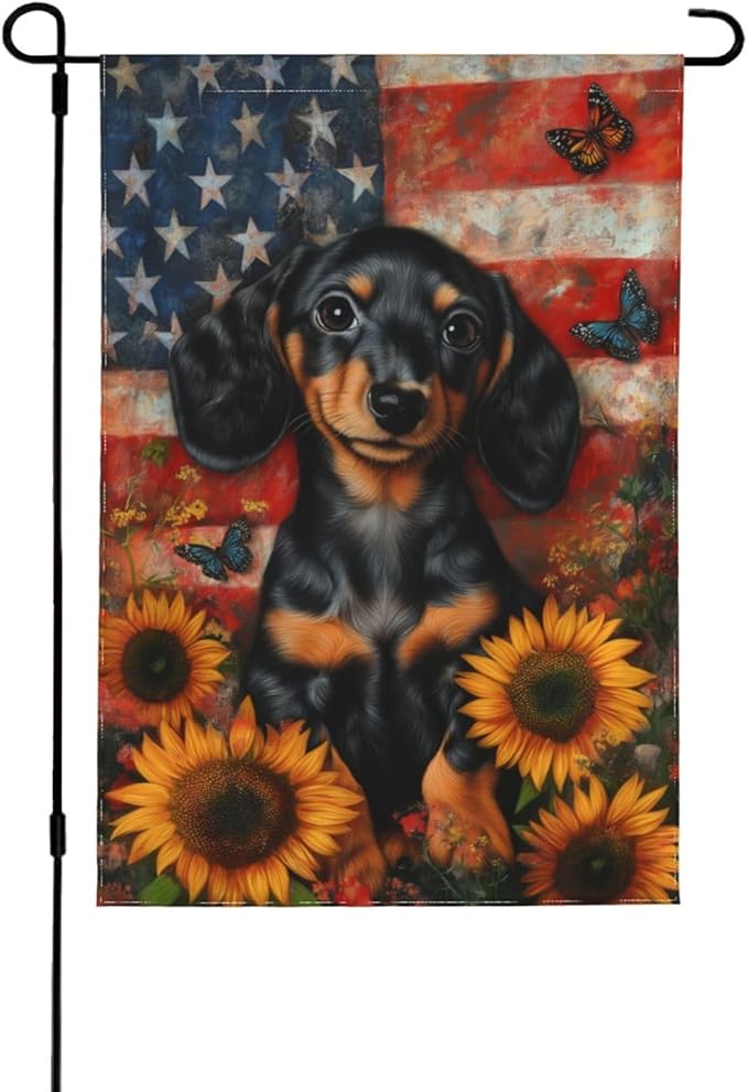 American Flag Garden Flag 12x18 In Double Sided Yard Flags Lawn Sign Decor No Flagstand