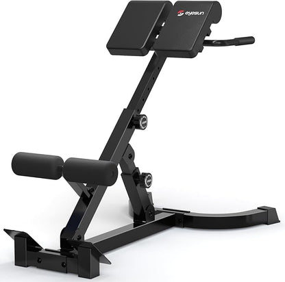 Roman Chair,Foldable Back Extension Machine,Adjustable Ab Back Extension Machine,Core Strength Trainer,Back Exercise Machine for Glute,Ab Workouts,Full All-in-One Body Workout&Home Gym Fitness