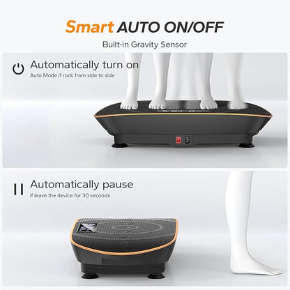 MERACH Vibration Plate Exercise Machine, Whole Body Workout Equipment for Women, Bluetooth and Silicone Pedal, Vibration Plate with Auto Mode, Vibrate Fitness Platform for Home
