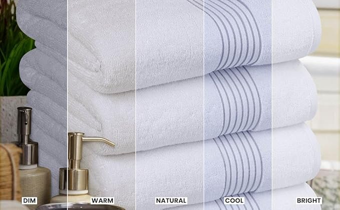 Utopia Towels 4 Pack Bath Towels Set, 27 by 54 Inches, 100% Ring Spun Cotton, Quick Dry, Highly Absorbent, Soft Feel Towels, Perfect for Daily Use, White