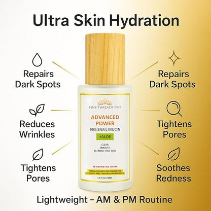 Advanced Power Serum for Sensitive Skin Tightening; Dark Spots, Wrinkles, Hyperpigmentation; Fragrance-Free; Natural Ingredients