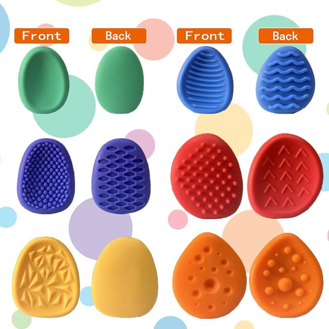 108pcs Color Random Fidget Toys Sensory Stone for Kids，Textured Soft Worry Stone for Autism Kids Calming - Fidget Stress Toys for Students Anxiety Relief - Small Prizes Fidget Toys