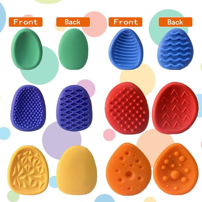 108pcs Color Random Fidget Toys Sensory Stone for Kids，Textured Soft Worry Stone for Autism Kids Calming - Fidget Stress Toys for Students Anxiety Relief - Small Prizes Fidget Toys