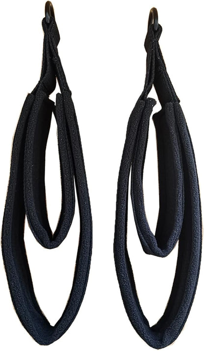 2Pcs Pilates Double Loop Straps Feet Fitness Equipment Straps Double Padded Pilates D-Ring Loops Yoga Double Loop Straps Handle Straps Pilates Reformer Accessories for Home Gym Workout
