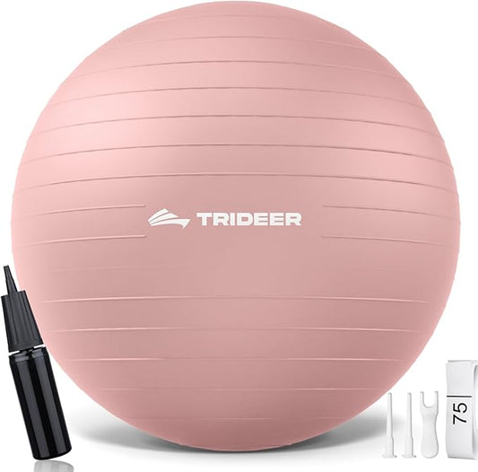 Trideer Exercise Ball Yoga Ball – Office Seating & Balance Ball Chair, Stability Ball for Pilates, Physical Therapy,Core Training & Balance Improvement & Stretching