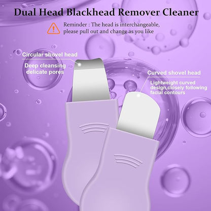 Blackhead Remover Tool,Silicone Face Scrubber, 2 in 1 Nose Pore Scraper for Deep Cleansing,Face Skin Spatula, Nose Black Head Remover, Pore Cleaner Skin Care Tool for Men Women