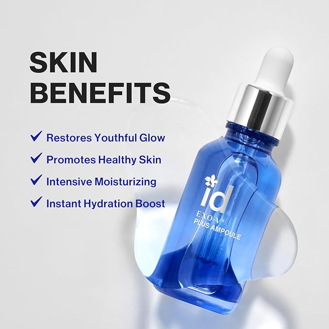 idplacosmetics EXO-V Plus Ampoule 1.01 fl.oz (30ml) – Korean Microneedling Serum for Smoother, Plumper Skin, 99.9% 100.4 nm Encapsulated Exosome + NMN, for Microneedle Roller (250µm)