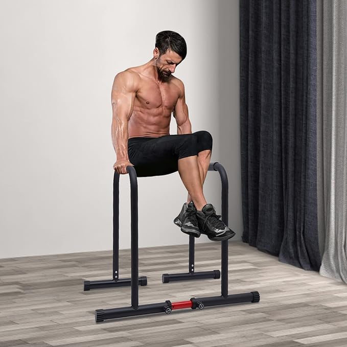 Functional Heavy Duty Dip Stands, Adjustable Parallel Bars for Home Workout, Parallel Bars Workout Exercise Equalizer Bars Fitness, 440LBS Load Capacity