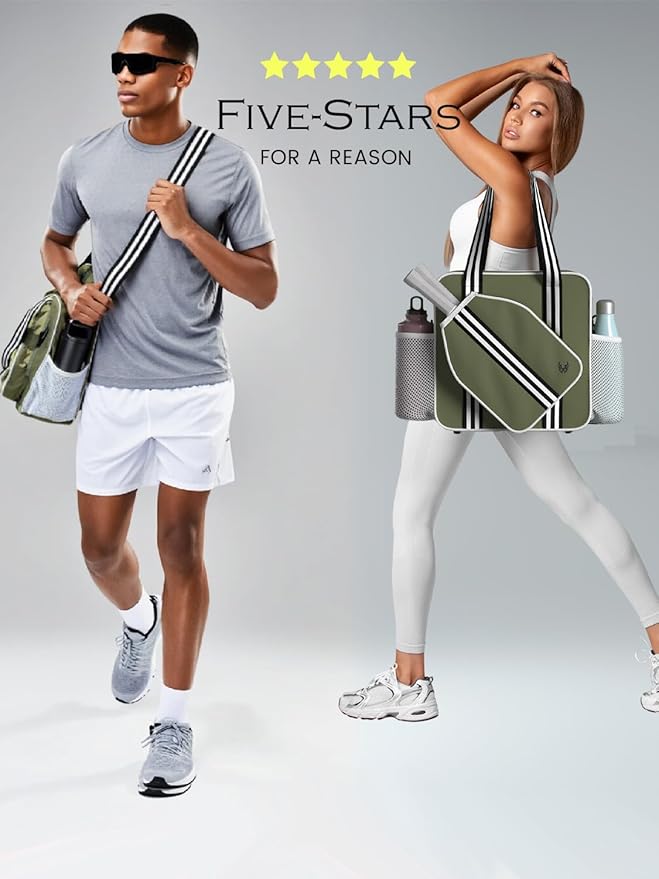 Pickleball Tote Bag - Detachable Cooler & Fence Hooks – Large Sports Bag for Women & Men, Holds Paddles & Balls