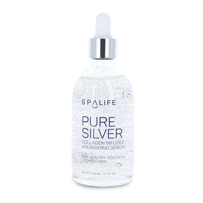 Spa Life Face Serum: Nourishing Gold & Silver Serums (Nourishing Silver & Collagen) 110 ml (3.7 Fl. Oz.) - Boosts Firmness, Hydration, and Radiance
