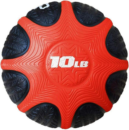 WF Athletic Supply Medicine & Exercise Ball - Durable Rubber & Consistent Weight Distribution; Comfort Textured Grip for Strength, Balance & Core Training, Multiple Choices Available