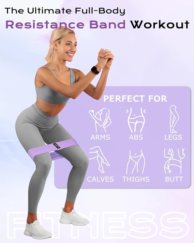 Pull Up Bands, Fitense Resistance Bands Set with Door Anchor, Stretching Assist Band, Portable Exercise, Muscle Training, Physical Therapy, Exercise Workout Bands for Working Out for Women