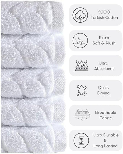BAGNO MILANO Turkish Bath Towels, Soft Plush Jacquard Luxury Bath Towels, Quick Dry Towel Set (Lavender, Bath Sheet)