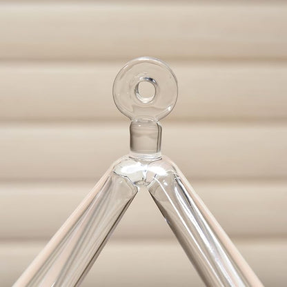 TOPFUND 6" Clear Crystal Singing Pyramid Sound Therapy Instrument with Carrying Case and Quartz Suede Mallet