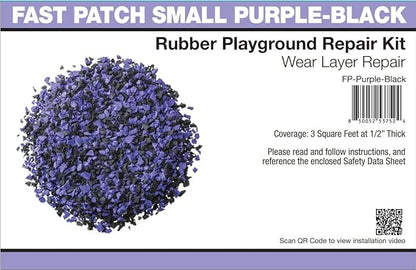 Fast Patch Poured-in-Place Surfacing Repair Kit Fix Rubber Playground (Purple/Black, Small)