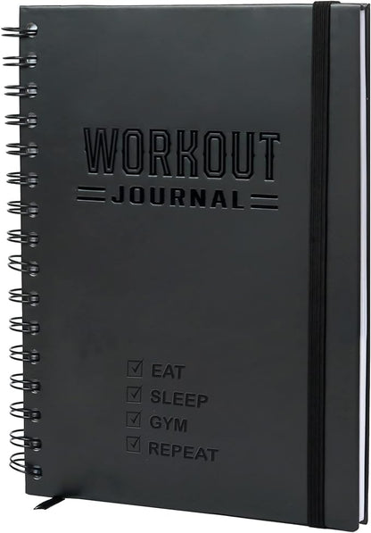 Nextnoid Hardcover Fitness Journal Workout Planner for Men & Women - A5(5.7" x 8.3") Sturdy Workout Log Book to Track Gym & Home Workouts