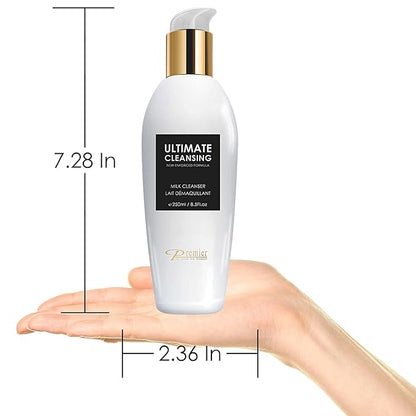 Premier Dead Sea Cleansing Milk, gentle face Cleanser & Make-up remover milk cleanser for face, sensitive and all Skin types, Classic collection skin care 8.45fl oz