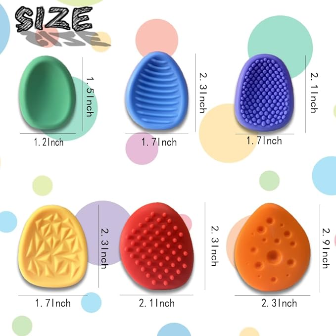 108pcs Color Random Fidget Toys Sensory Stone for Kids，Textured Soft Worry Stone for Autism Kids Calming - Fidget Stress Toys for Students Anxiety Relief - Small Prizes Fidget Toys