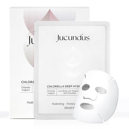 Chlorella Deep Hydrating Mask,with Bio-Collagen,Hyaluroic Acid and Chorella | Sheet Facial Mask Skincare | Improves Hydrating,Firming,Glowing | Skin moisturizer masks,1count