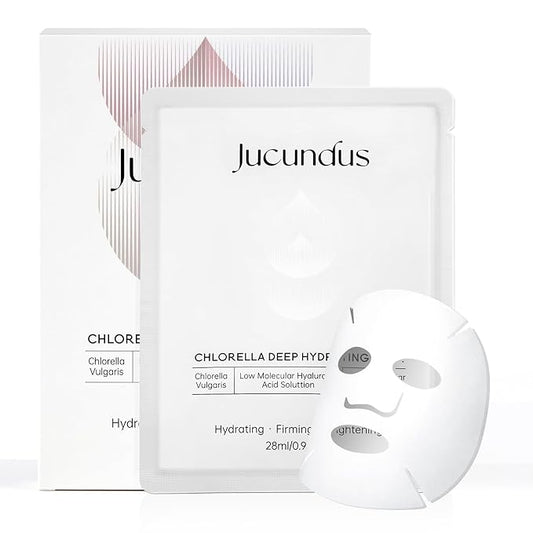 Chlorella Deep Hydrating Mask,with Bio-Collagen,Hyaluroic Acid and Chorella | Sheet Facial Mask Skincare | Improves Hydrating,Firming,Glowing | Skin moisturizer masks,1count