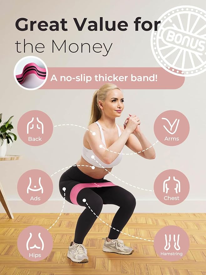 Ankle Resistance Bands with Cuffs | Pink Booty Band | Ankle Band Set for Working Out | Leg Resistance Bands with Ankle Straps | Kickback Training Equipment for Women Hip & Glutes | Home & Gym