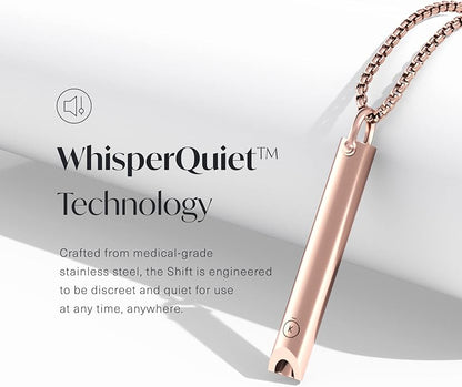 KOMUSO Breathing Necklace Classic Shift - For Habitual Breath Practice, Meditation, Stress and Anxiety Relief - Expert-Designed Breathing Tool to Promote Calm, Mindfulness and Relaxation