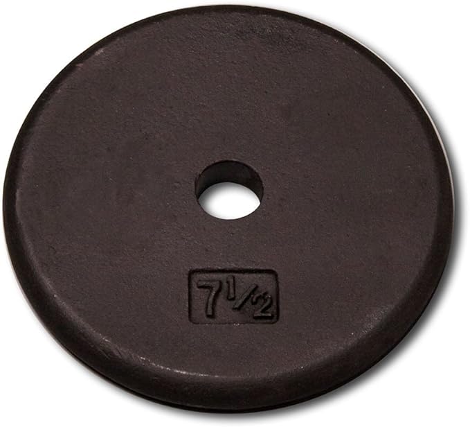 Body-Solid Standard Black Iron Weight Plate - Perfect for Strength Training, Home Gym, and Barbell Workouts - Fits 1" Bars