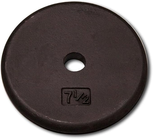 Body-Solid Standard Black Iron Weight Plate - Perfect for Strength Training, Home Gym, and Barbell Workouts - Fits 1" Bars