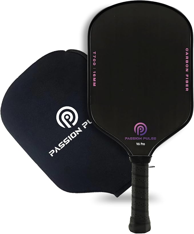 Pickleball Paddles 2025,Raw Carbon Fiber Surface（CFS） 16mm T700 High Grit & Spin, Pro Pickle Ball Paddles Designed for Ultimate Spin & Consistency