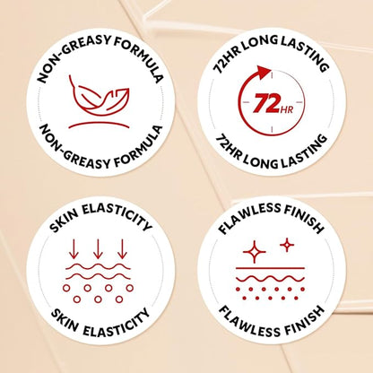 [*Mini Size*] TIRTIR Mask Fit Red Cushion Foundation | Full coverage, Weightless, Skin fit, Satin Glow Finish, Korean Makeup, beauty, Tattoo cover up, Buildable (#22N Shell Beige, 0.15 Fl Oz)