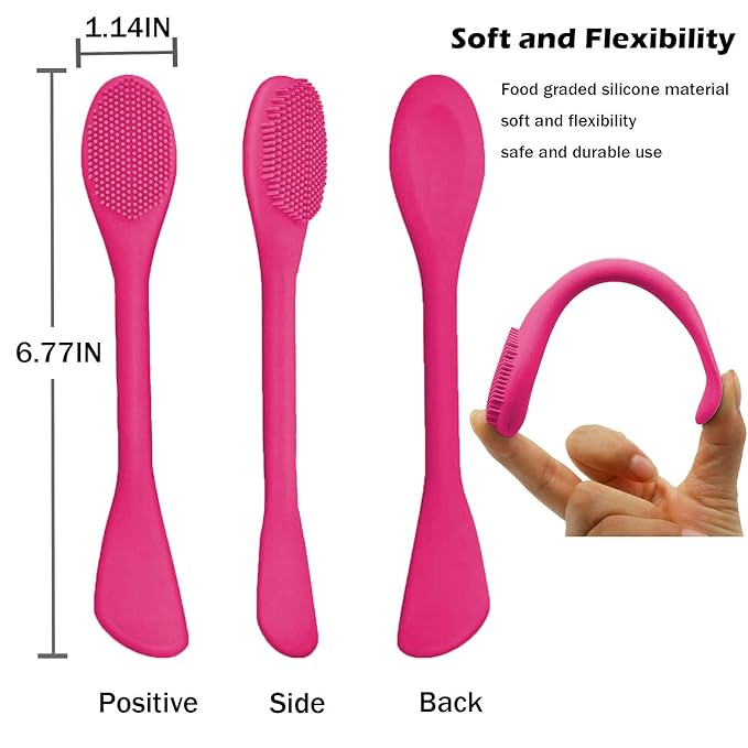 Silicone Facial Cleansing Brush Pores Cleaner,Remove Blackhead,Remove Acne,Face Massager,Applicator,Spatula,Mud Mask,DIY,Cream,Face Washing Clean,Body Lotion