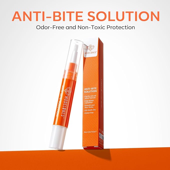 modelones Nail Biting Treatment for Kids Quick Dry Nail Biting Prevention Pen Thumb Sucking Deterrent Bitter No Bite Nail Polish for Nail Care Stop Biting Nails Repair for Damaged Nails 0.48 fl oz