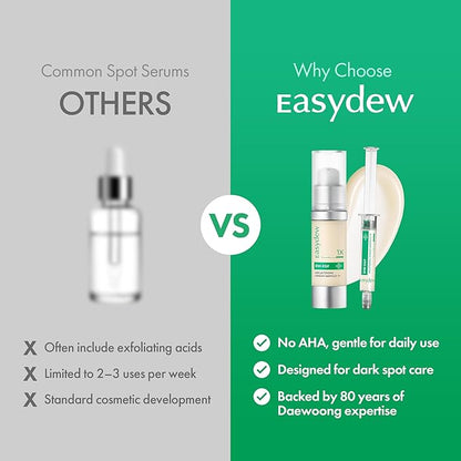 Easydew DW-EGF Melatoning Ampoule 3X - Hydrating Dark Spot Serum with Niacinamide & Glutathione for Uneven Skin - Fast Absorbing Day & Night Ampoule Korean Skin Care (Pump 0.27 fl oz, EGF 3X)