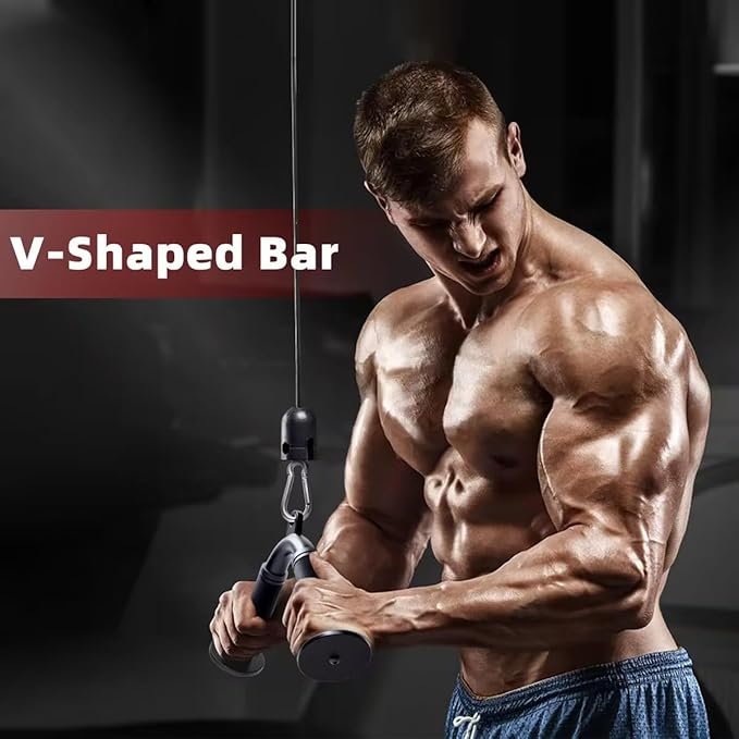 Cable Machine Attachment for HOM Gym Triceps Pull Down Attachments Cable Machine Accesories Set
