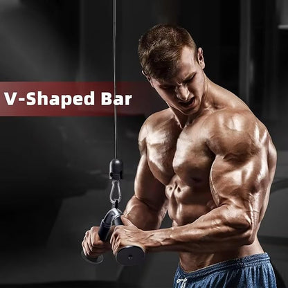 Cable Machine Attachment for HOM Gym Triceps Pull Down Attachments Cable Machine Accesories Set