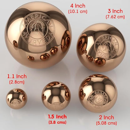 Premium Pure Solid Copper Ball 4 Inch Dia (10 lb 10 Oz) Healing Energy Orb Sphere Mineral Crystal Mental Agility Grounding Movement Therapy Single Pack (4 Inch)
