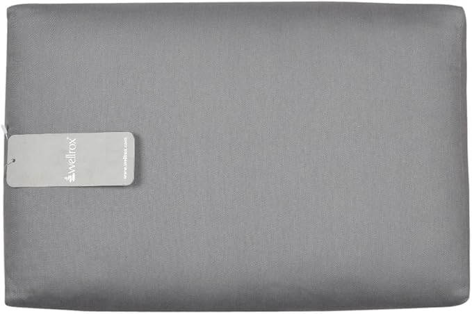 WELLROX Rectangular Yoga Bolster Pillow, 18" x 12" x 6", Pink Cotton