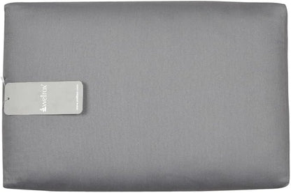 WELLROX Rectangular Yoga Bolster Pillow, 18" x 12" x 6", Pink Cotton