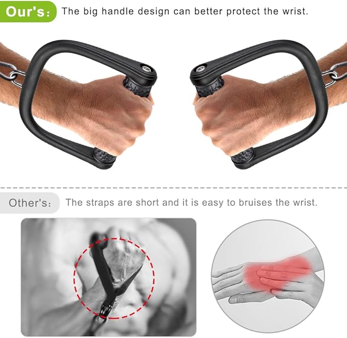 BeneLabel D Handle Cable Attachment, Cable Attachments for Gym, Non-Slip and Comfortable Grip, Solid Aluminum Alloy Handle, Suitable for Home and Gym