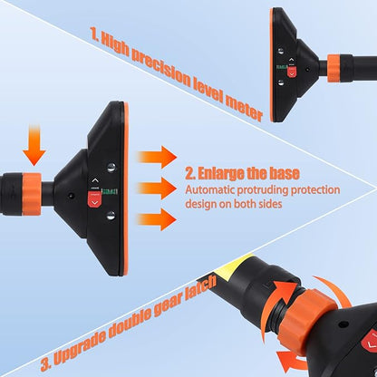 Pull Up Bar for Doorway, Strength Training Pull-up Bars,No Screws Required, Max Load 440 LBS Chin Up Bar With Level Meter and Adjustable Width for Home Gym Upper Body Workout,Orange and Black